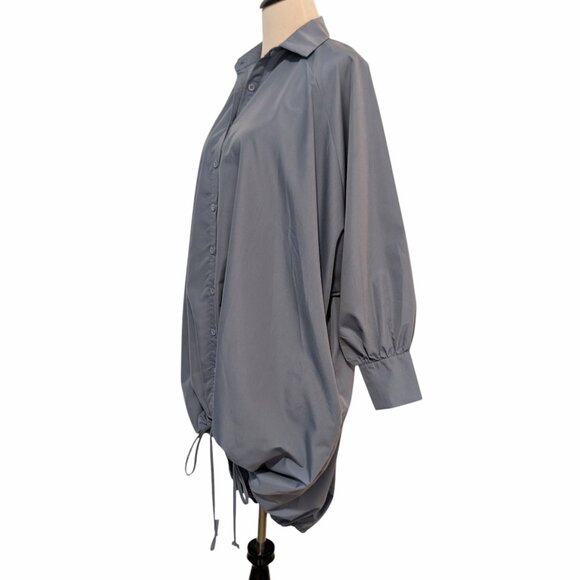 Love Highlight Womens Sz L? Reg Blue Lagenlook Bubble Hem L/S Shirt Tunic Dress - Picture 2 of 7